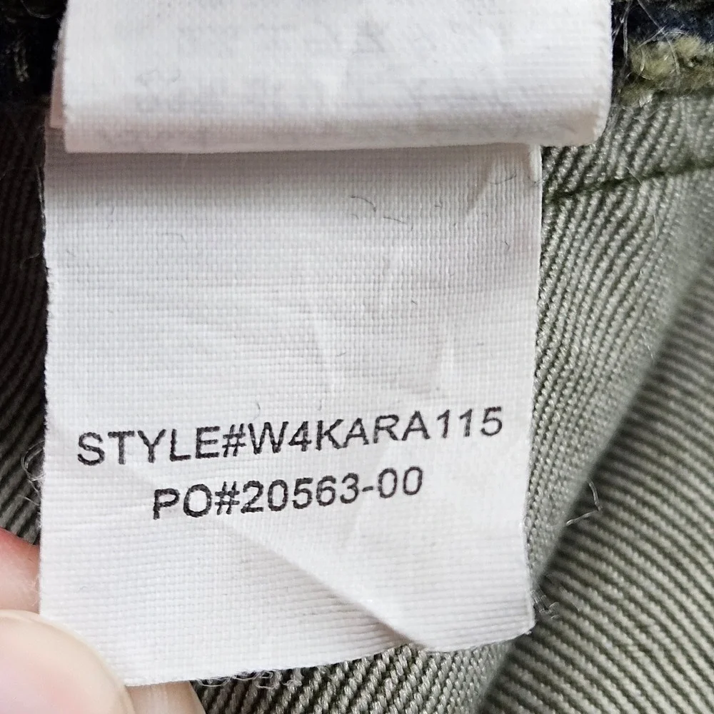 prAna Kara Jean Womens Sz 8 29 Olive Green Organic Cotton Stretch Slim Leg Pants